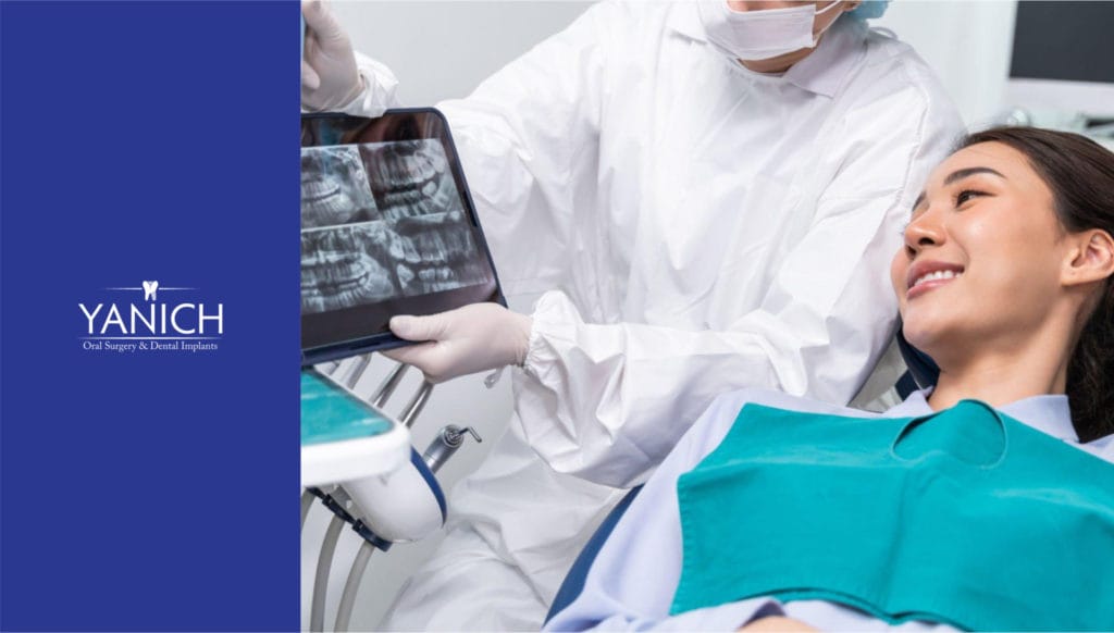 Dentist showing the screen to her/his patient